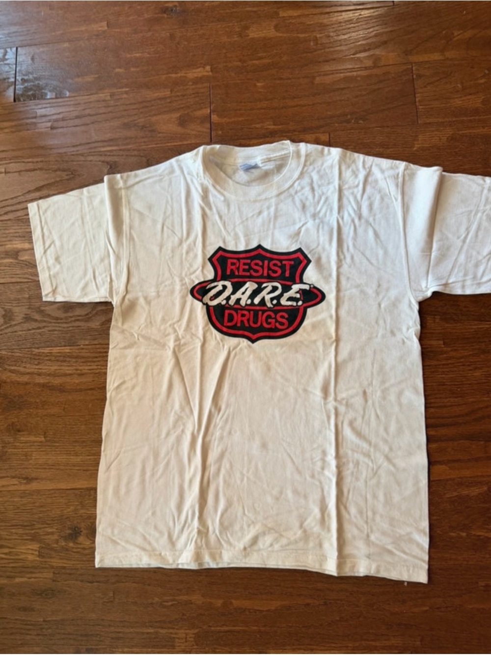 White D.A.R.E. Resist Drugs Graphic T-Shirt